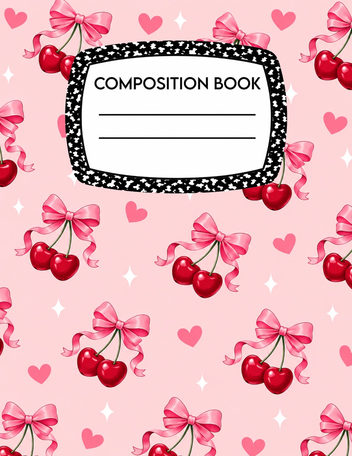 Cherry Bows Notebook Cover