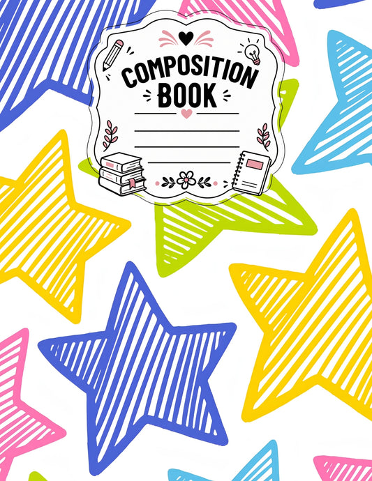 Crayon Stars Notebook Cover