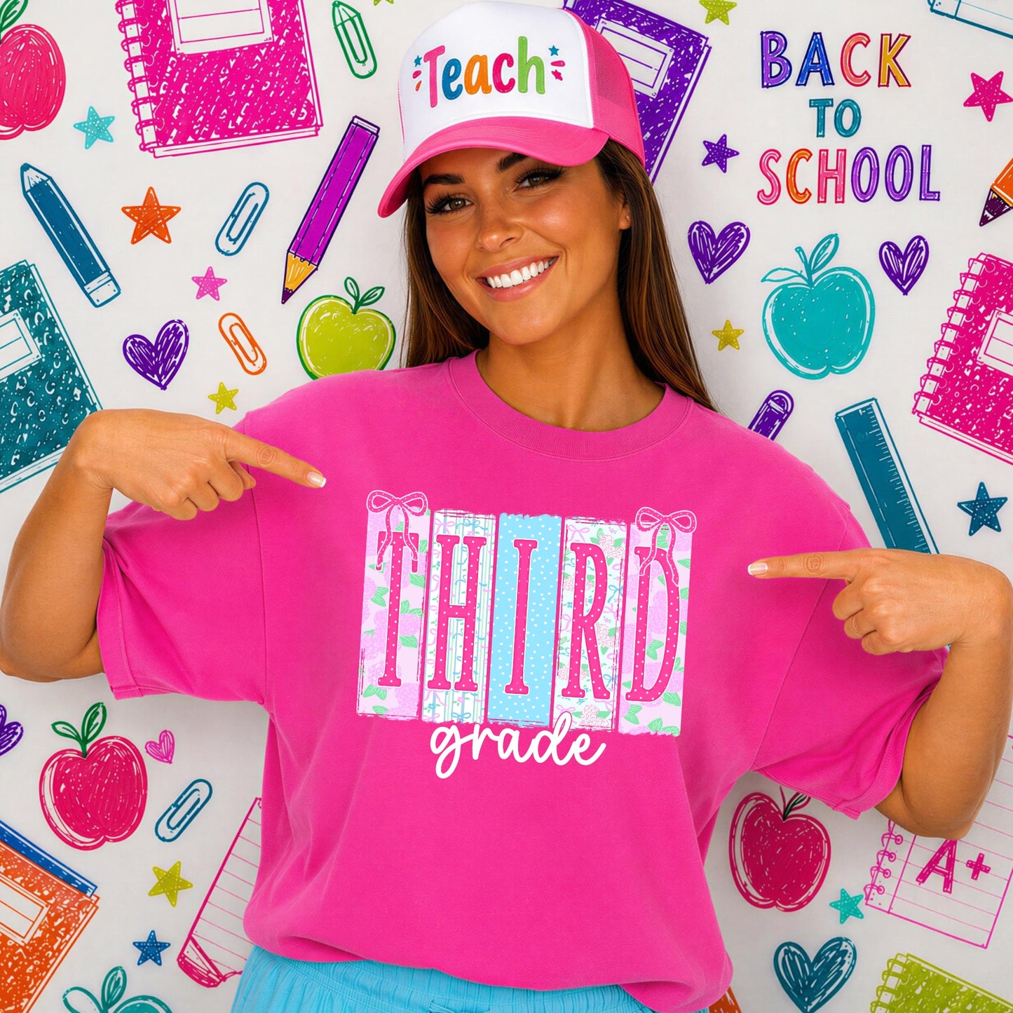 Pink Girly Bow Grade Level - Pre-k