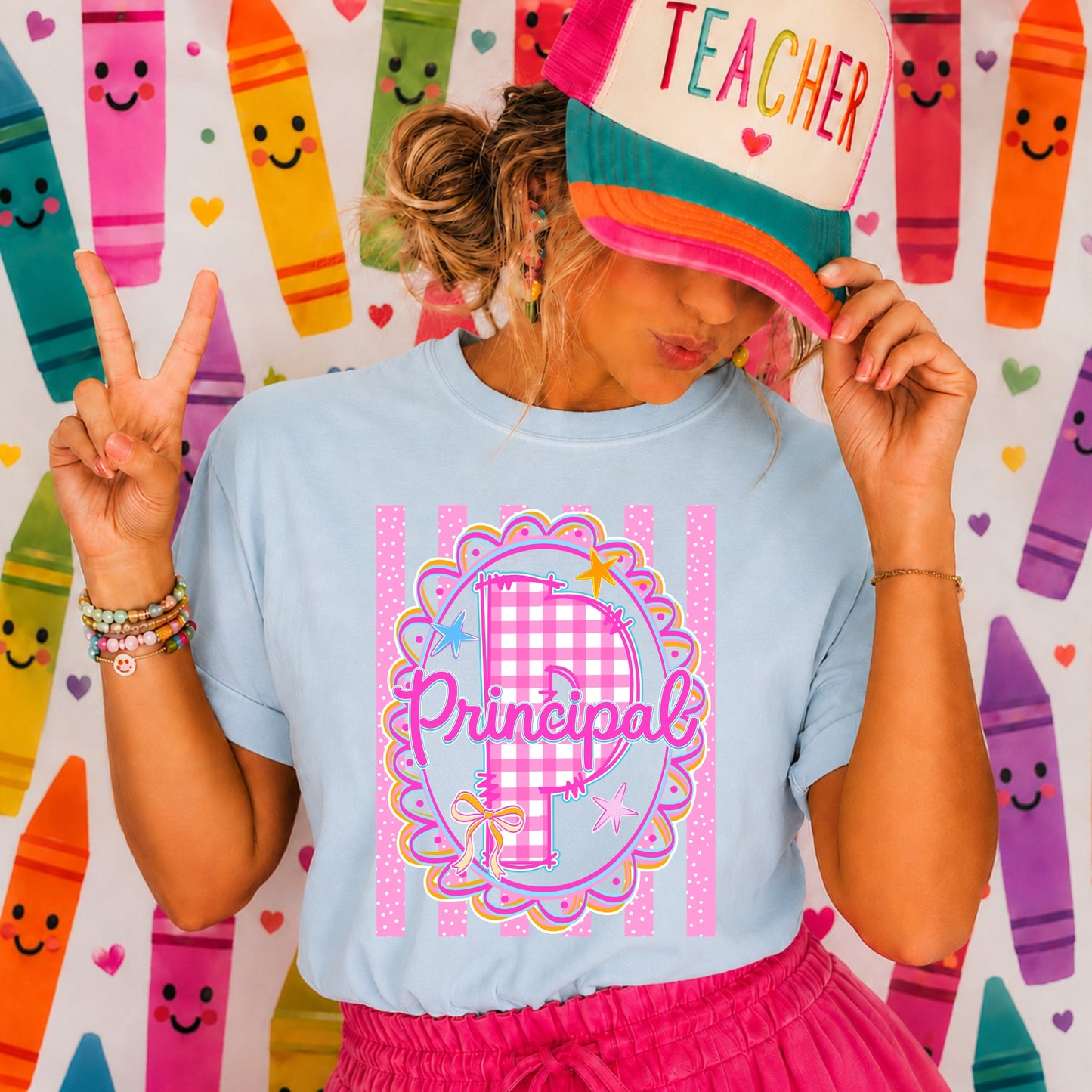 School Professions Preppy Colors
