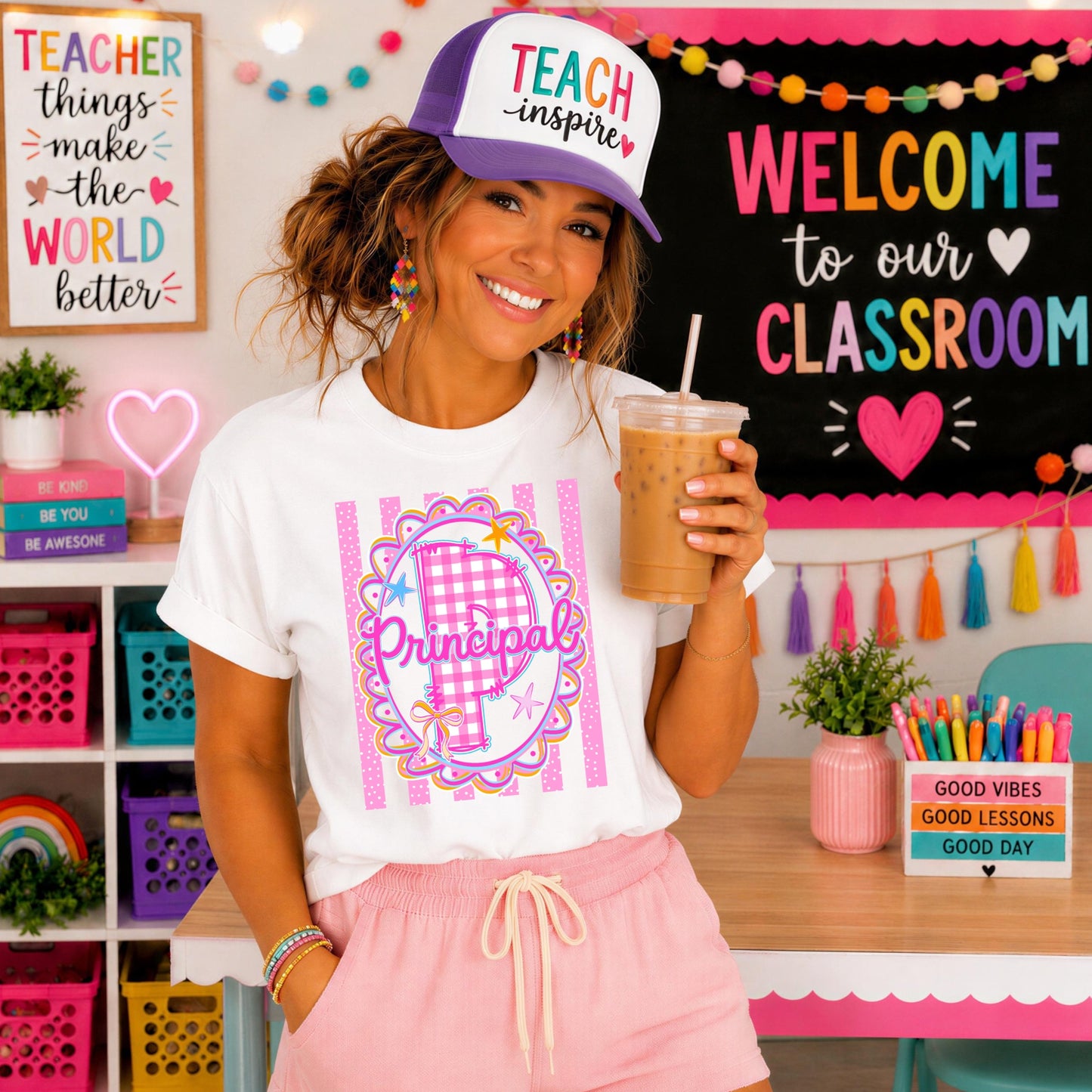 School Professions Preppy Colors