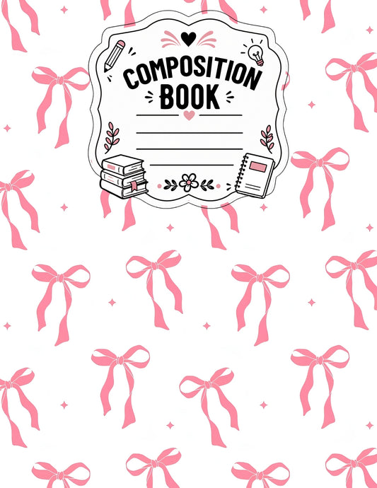 Pink Bows Notebook Cover