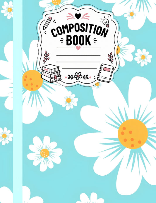 White Daisy's Notebook Cover