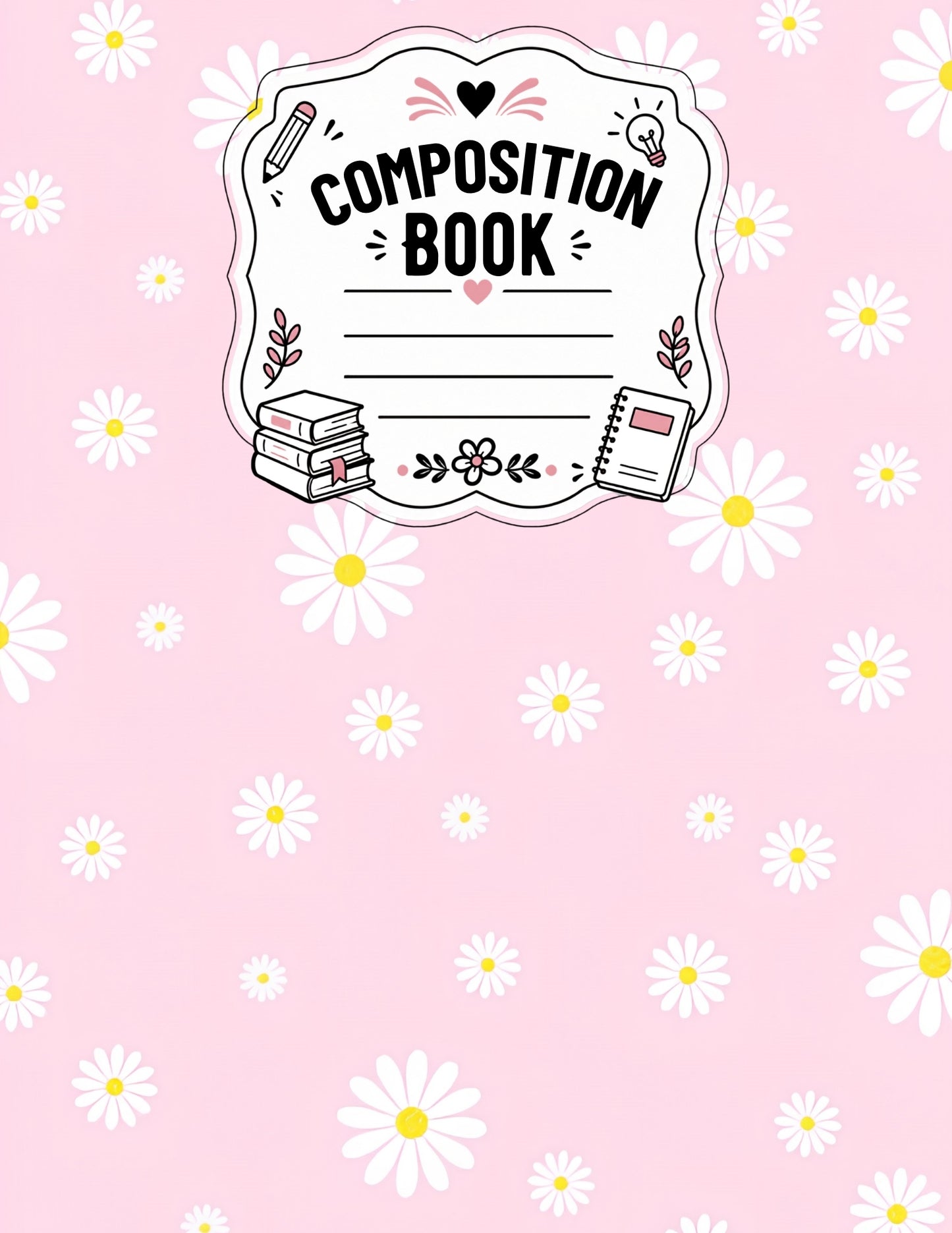 Pink Daisy's Notebook Cover