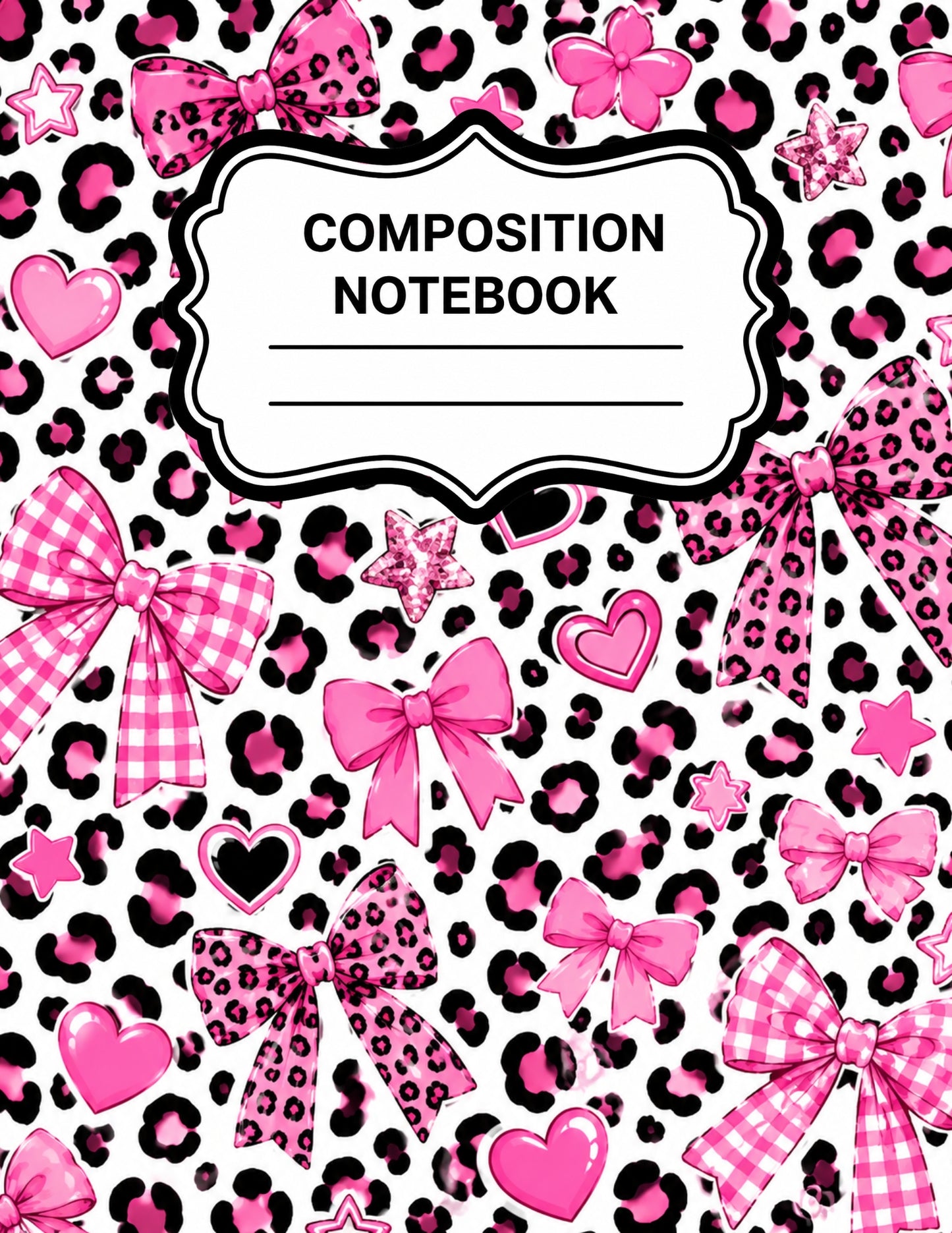 Leopard Hearts Notebook Cover