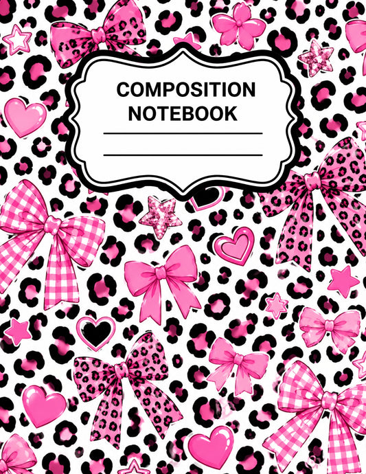 Leopard Hearts Notebook Cover