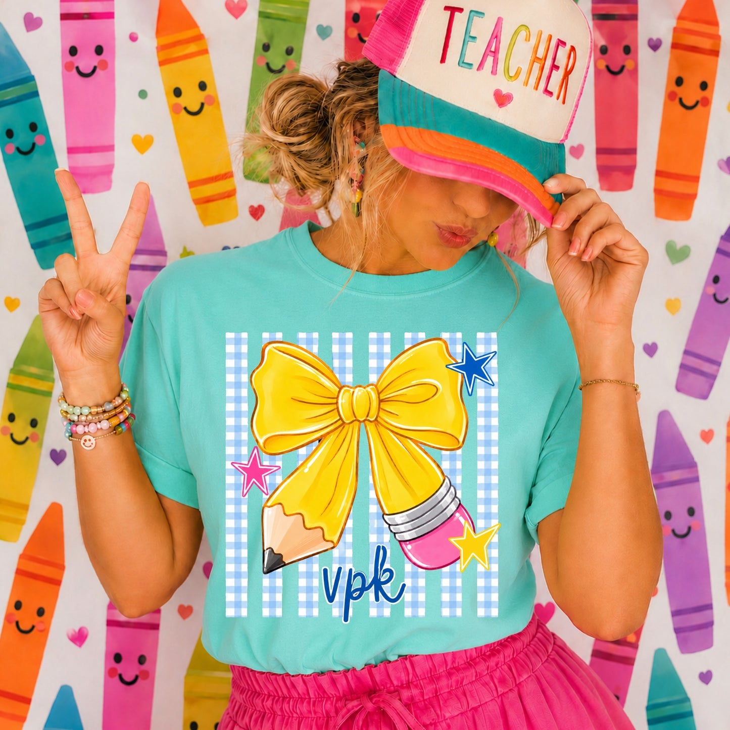 Pencil Bow Border Background Grade Level
